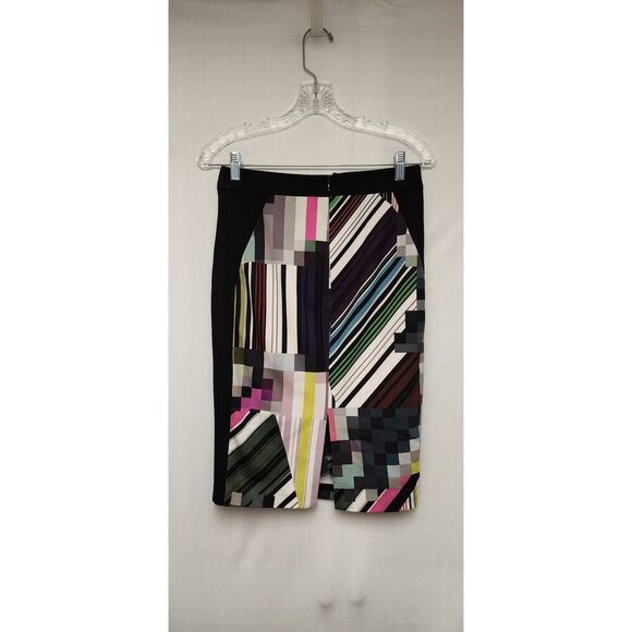 Trina Turk Multicolor Black Striped Printed Pencil Skirt  Size 2 - Picture 4 of 7